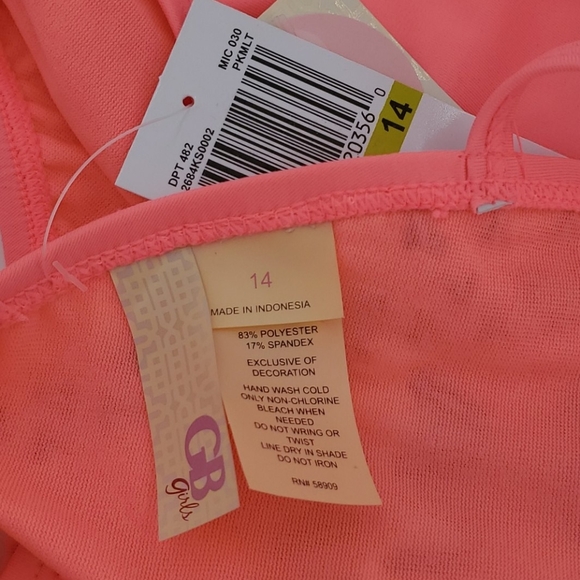 🆕️  Gianni Bini Girls Embroidered Bandeau Bikini - Picture 7 of 8